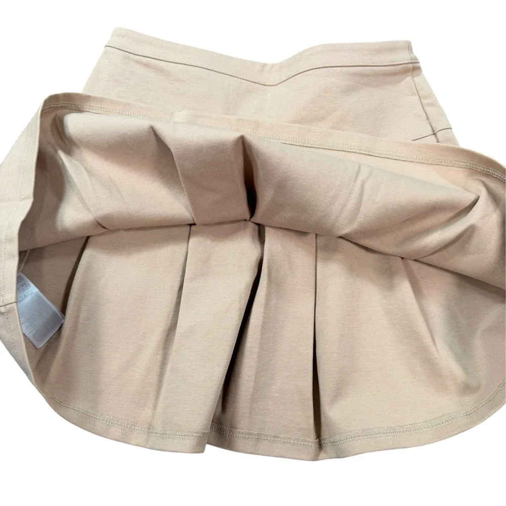 Gap Kids Girls Pleated Skort Tan Uniform Stretch Skirt Size L (10)
